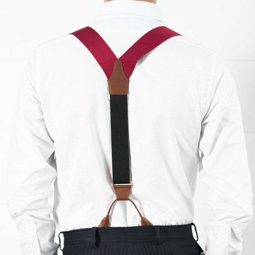 Berry Dramatic - Formal Burgundy Suspenders - JJ Suspenders