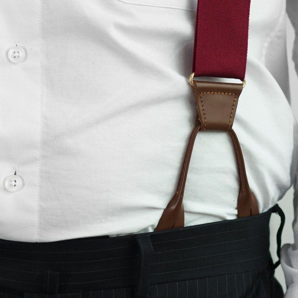 Berry Dramatic - Formal Burgundy Suspenders - JJ Suspenders