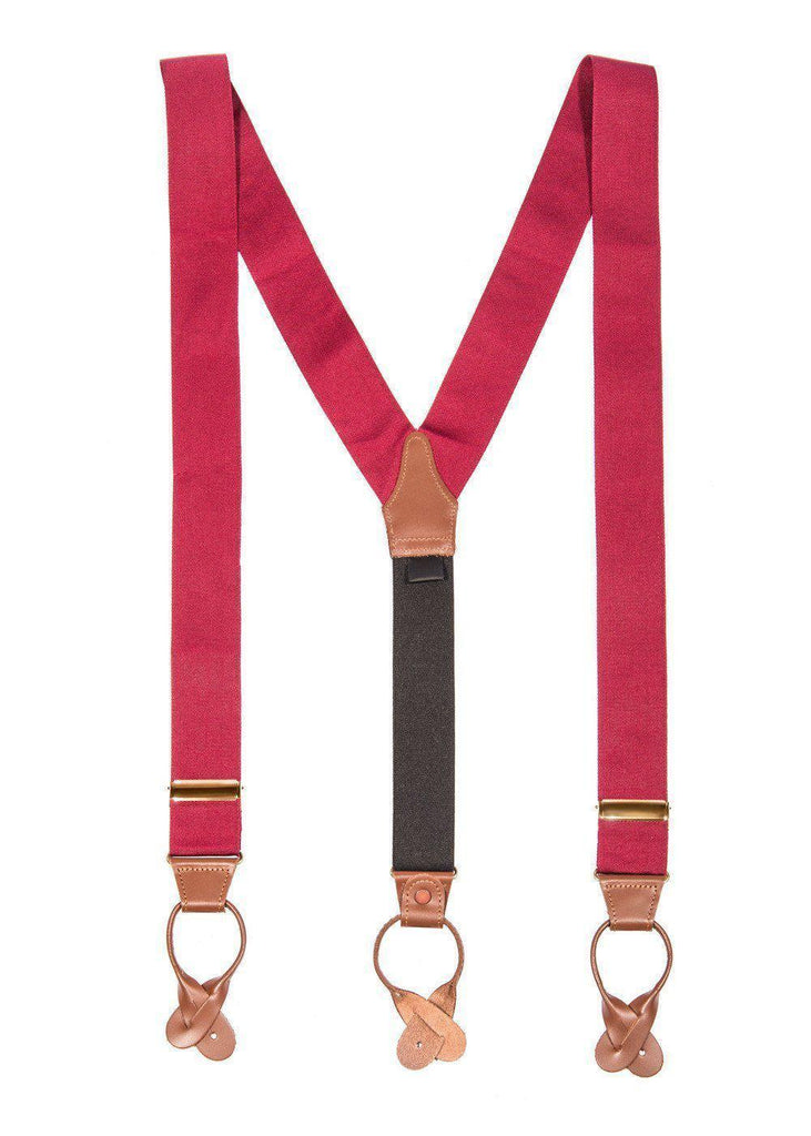 Berry Dramatic - Formal Burgundy Suspenders - JJ Suspenders