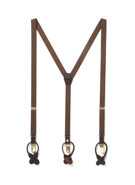 Cinnamon Stick - Skinny Brown Suspenders - JJ Suspenders