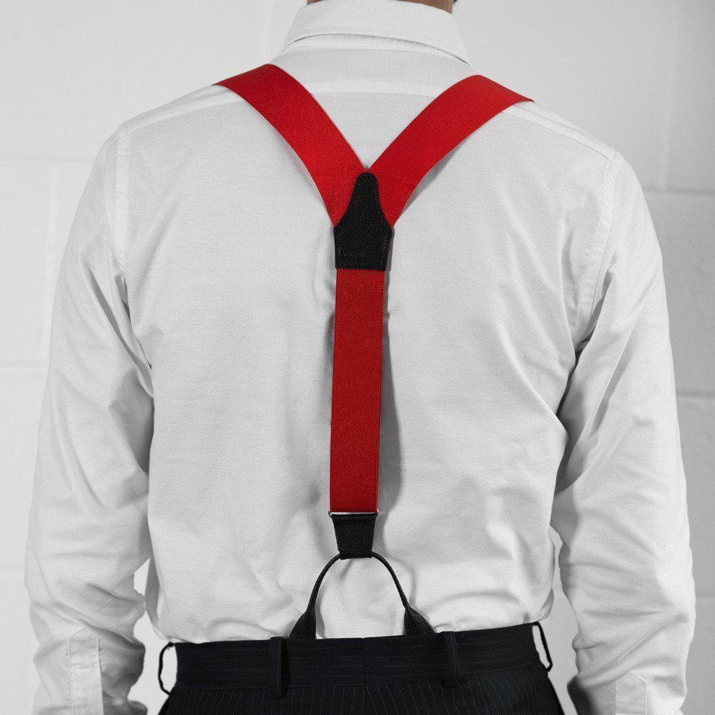 Crimson Sun - Formal Red Suspenders - JJ Suspenders