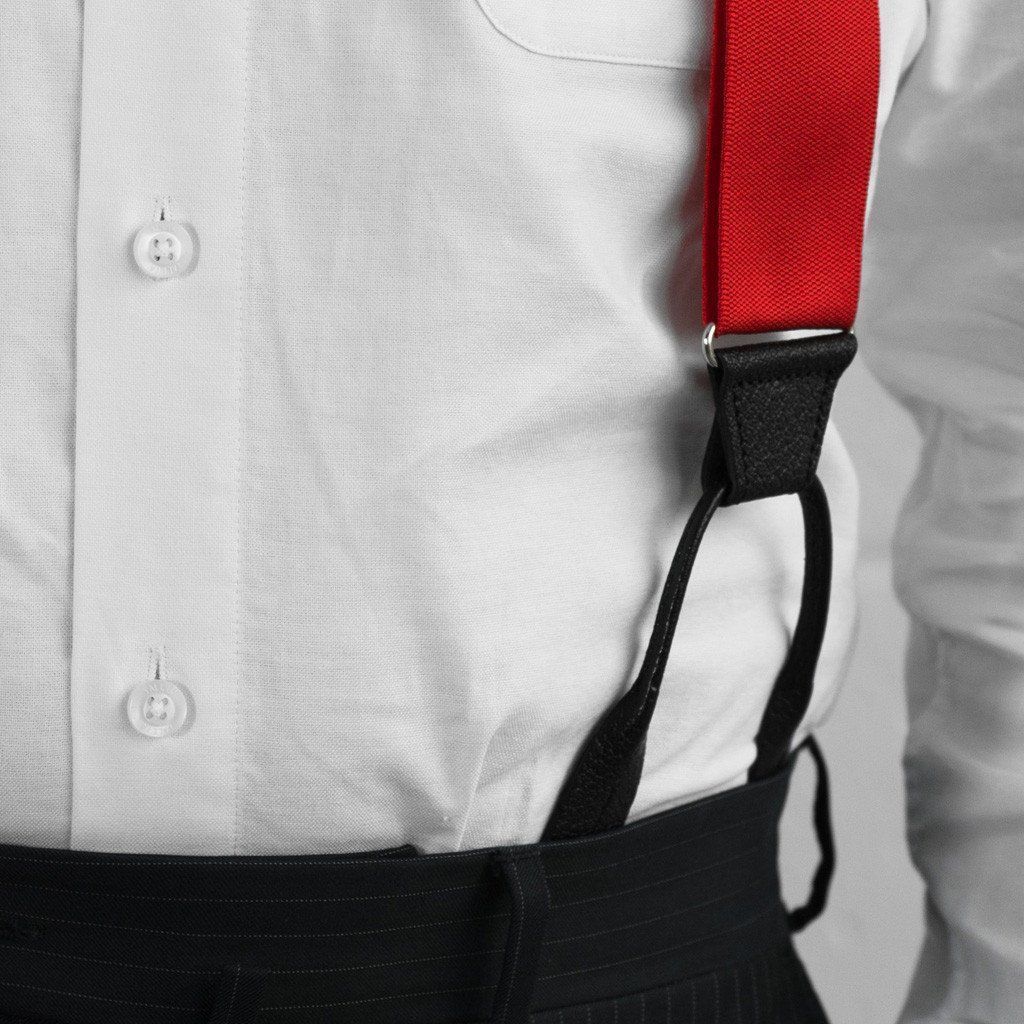 Crimson Sun - Formal Red Suspenders - JJ Suspenders