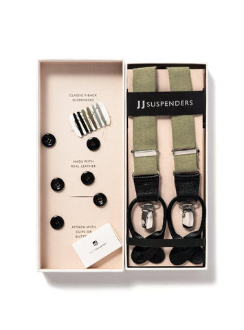 Egyptian Sands - Classic Olive Suspenders - JJ Suspenders