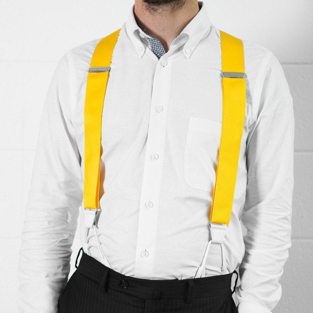 Mellow Yellow - Classic Yellow Suspenders - JJ Suspenders