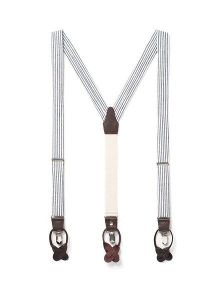 Peaceful Meadows - Seersucker Suspenders - JJ Suspenders