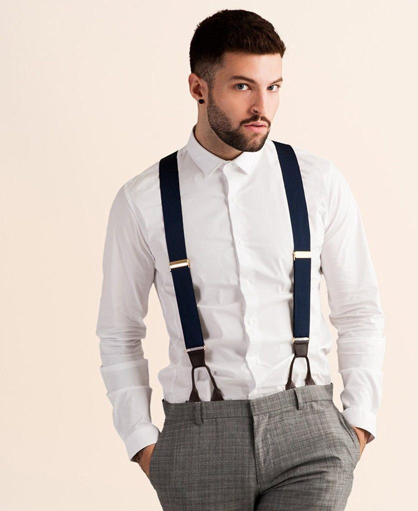 Royal Sapphire - Formal Navy Suspenders - JJ Suspenders