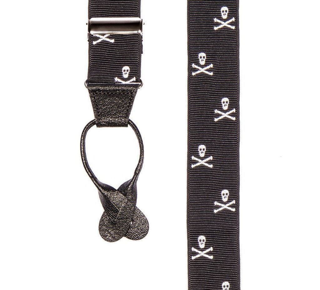 Skull and Bones - Formal Patterned Suspenders - JJ Suspenders