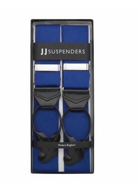 True Blue - Classic Blue Suspenders - JJ Suspenders