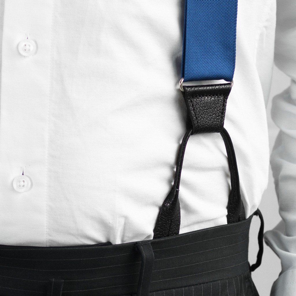 True Blue - Classic Blue Suspenders - JJ Suspenders